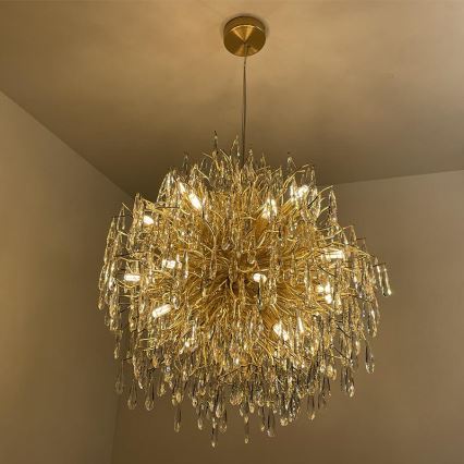 Krištáľový luster na lanku 24xG9/40W/230V zlatá