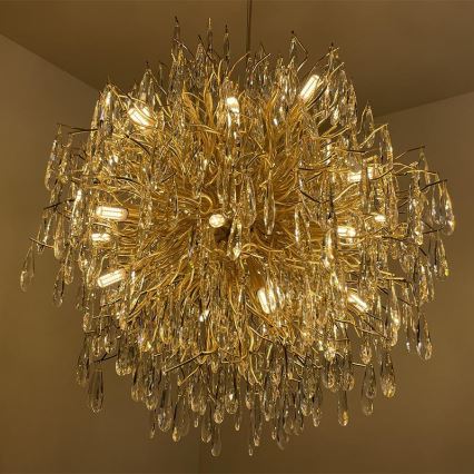 Krištáľový luster na lanku 24xG9/40W/230V zlatá