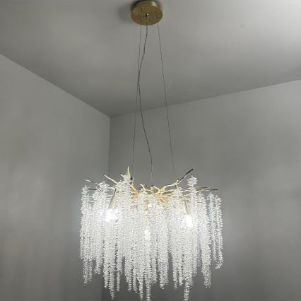 Krištáľový luster na lanku 9xG9/40W/230V zlatá