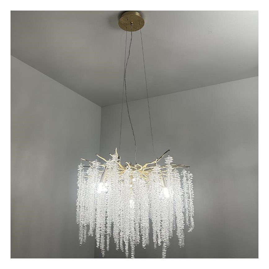 Krištáľový luster na lanku 9xG9/40W/230V zlatá