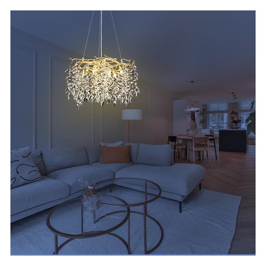 Krištáľový luster na lanku 9xG9/40W/230V zlatá