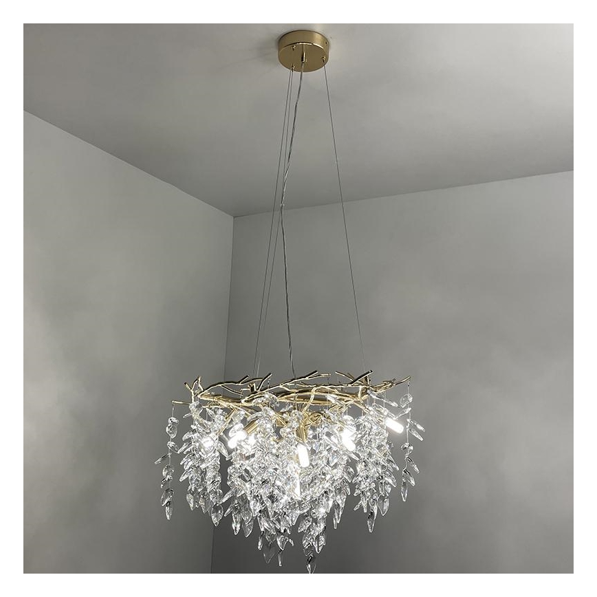 Krištáľový luster na lanku 9xG9/40W/230V zlatá