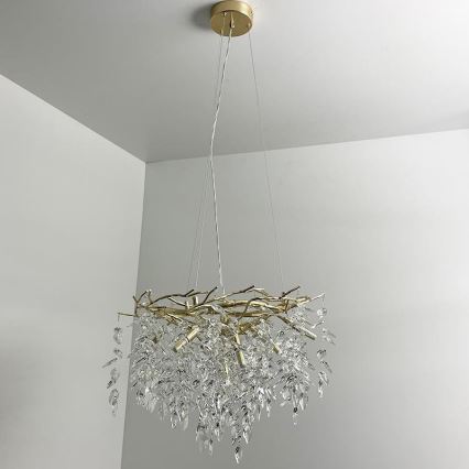 Krištáľový luster na lanku 9xG9/40W/230V zlatá