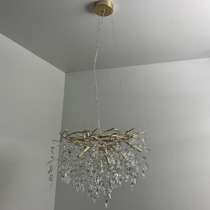 Krištáľový luster na lanku 9xG9/40W/230V zlatá