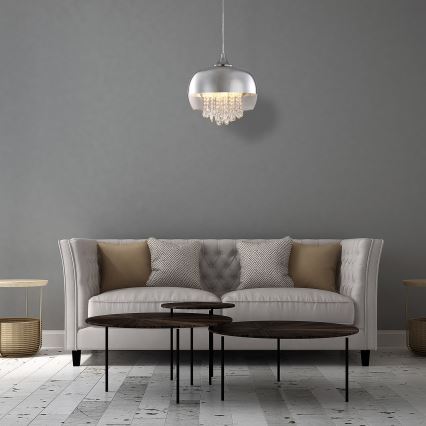 Krištáľový luster na lanku LUNA 1xE14/40W/230V