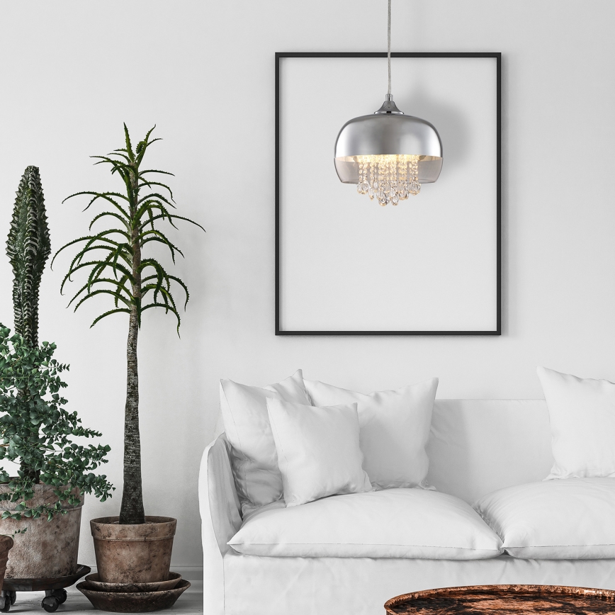 Krištáľový luster na lanku LUNA 1xE14/40W/230V