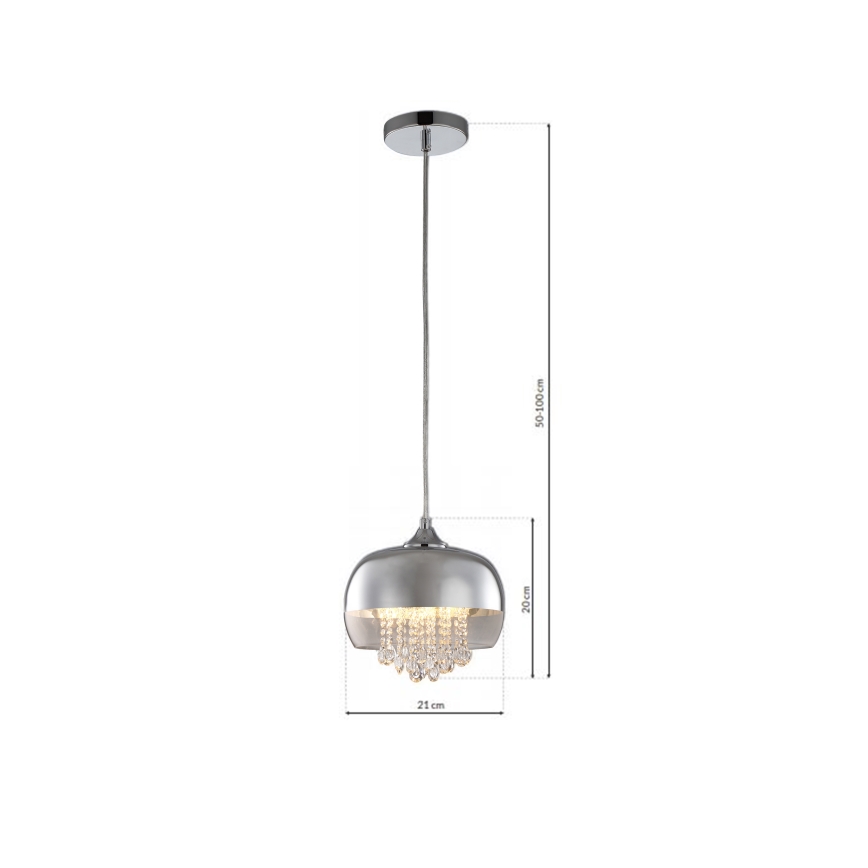 Krištáľový luster na lanku LUNA 1xE14/40W/230V