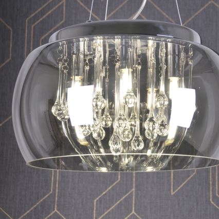 Krištáľový luster na lanku ROMEO 6xG9/8W/230V