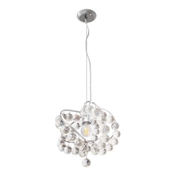 Krištáľový luster na lanku VIOLETA 1xE27/15W/230V