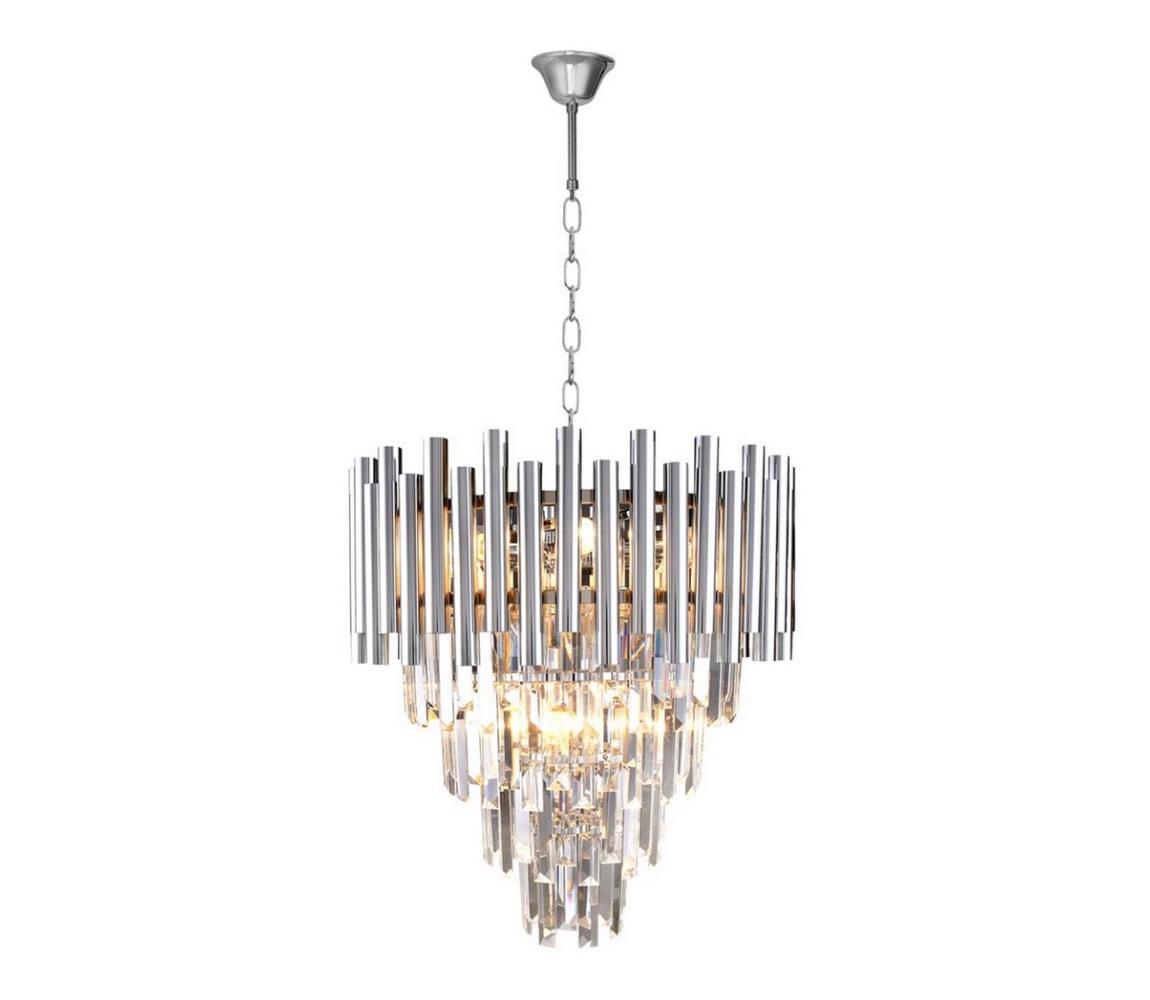 Krištáľový luster na reťazi MADISON 9xE14/40W/230V chróm ML5991
