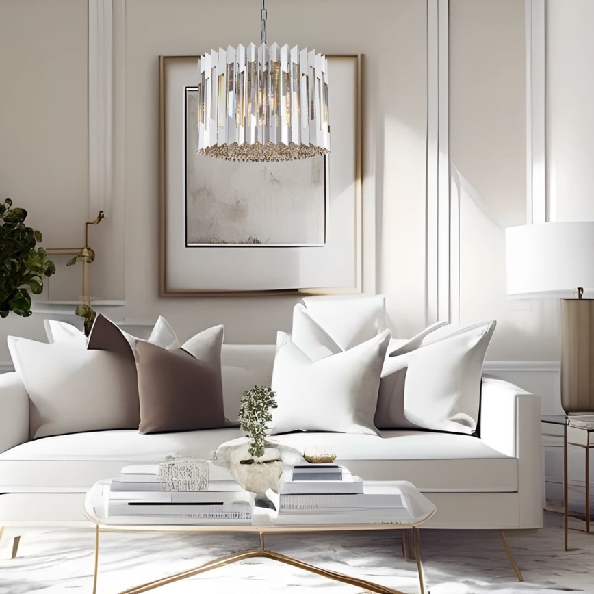 Krištáľový luster na reťazi RITZ 7xE14/40W/230V lesklý chróm
