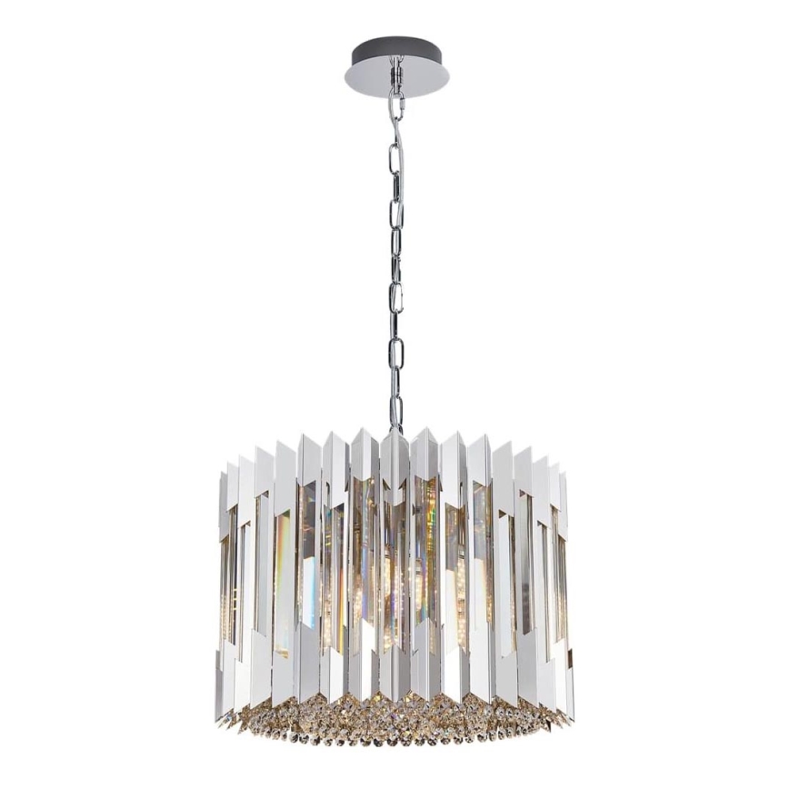 Krištáľový luster na reťazi RITZ 7xE14/40W/230V lesklý chróm