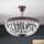 Krištáľový luster na tyči ARILA 3xE14/40W/230V pr. 40 cm hnedá/patina
