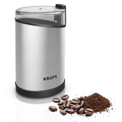 Krups - Elektrický mlynček na kávu 85g FAST-TOUCH 200W/230V matný chróm