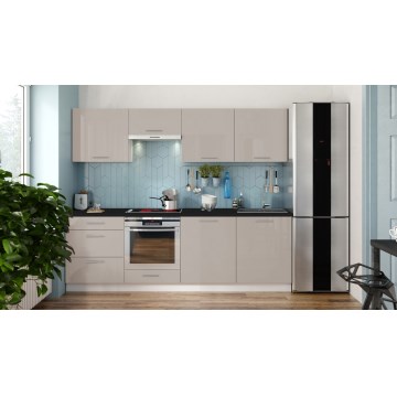 Kuchynská linka CELESTE 240 cm lesklá taupe