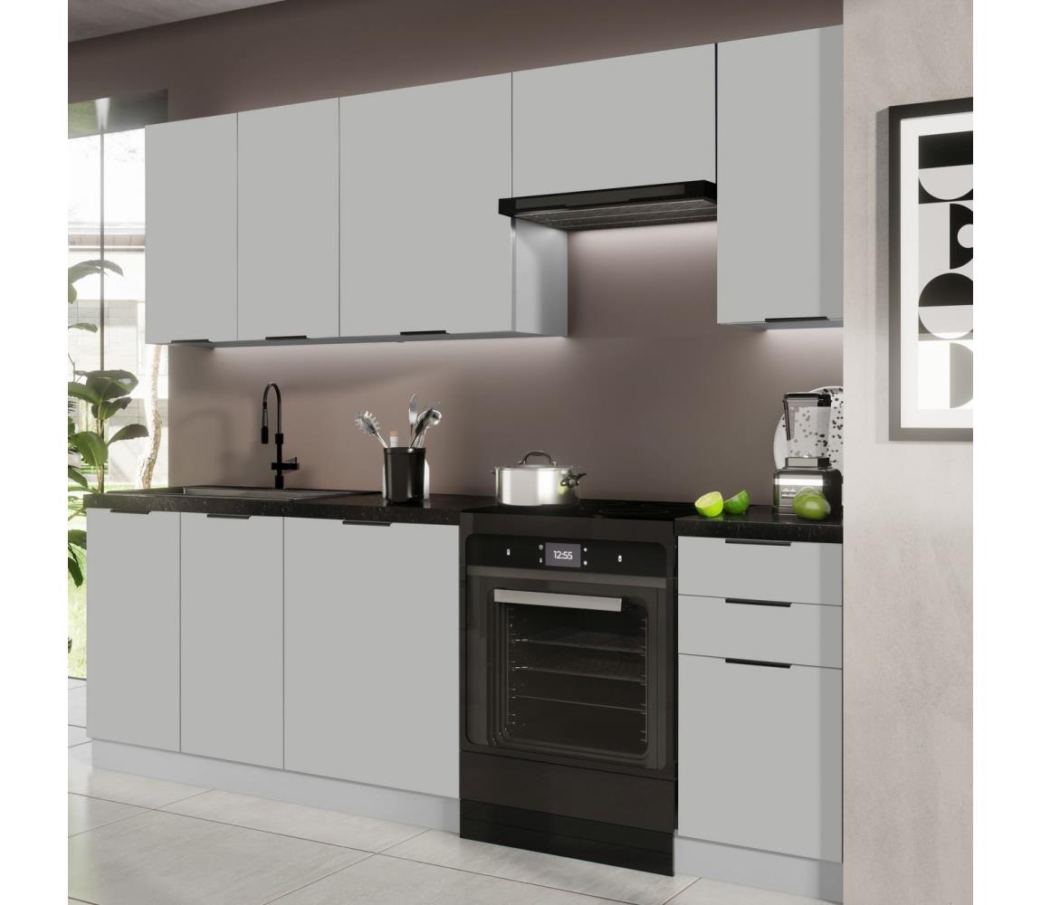 BWS Kuchynská linka PEARL 240 cm sivá Soul 240