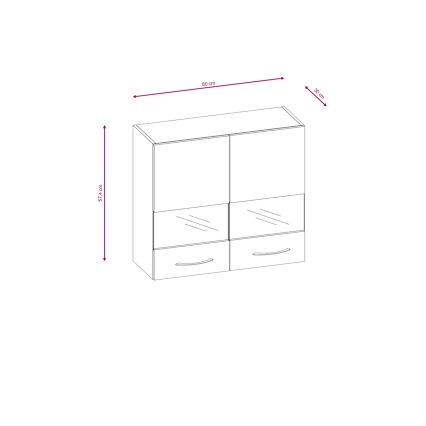 Kuchynská linka VALERIA 180 cm hnedá/dub sonoma