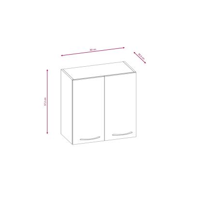 Kuchynská linka VALERIA 240 cm hnedá/dub sonoma