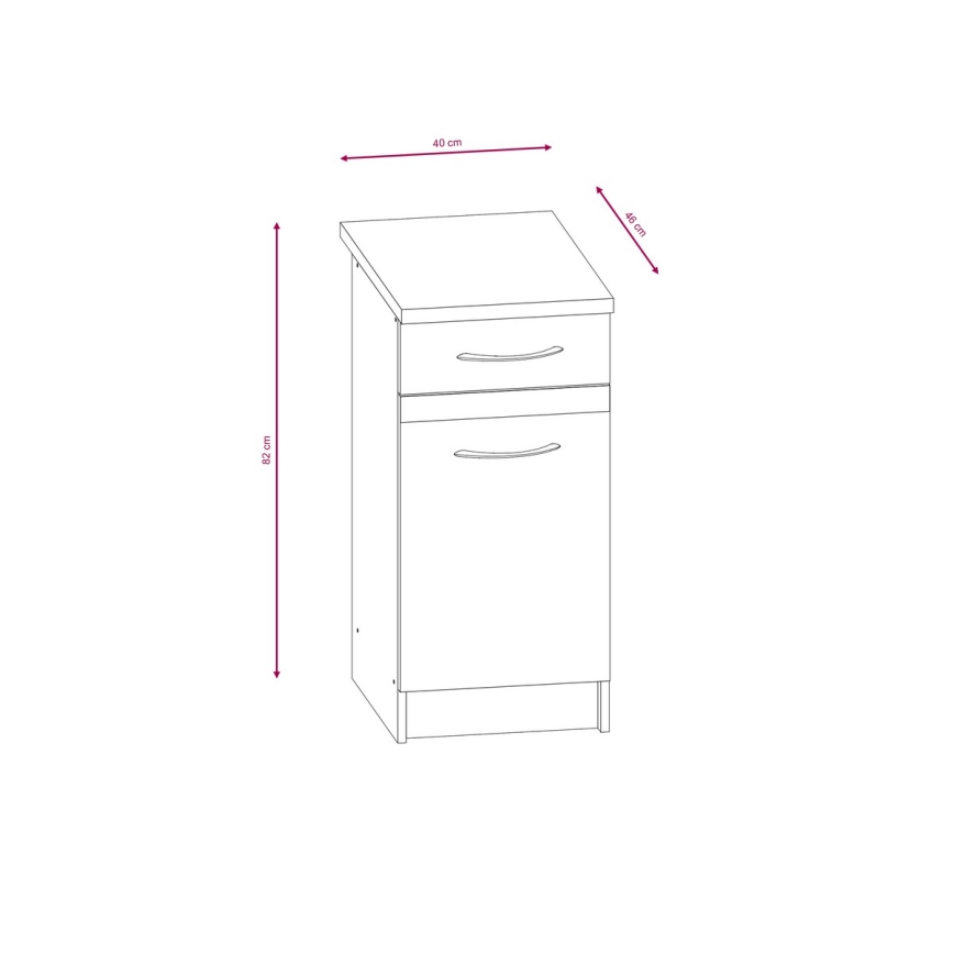 Kuchynská linka VALERIA 240 cm hnedá/dub sonoma