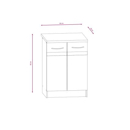 Kuchynská linka VALERIA 240 cm hnedá/dub sonoma