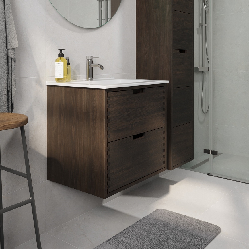 Kúpeľňová skrinka pod umývadlo GRIBSKOV 60 cm hnedá/dub