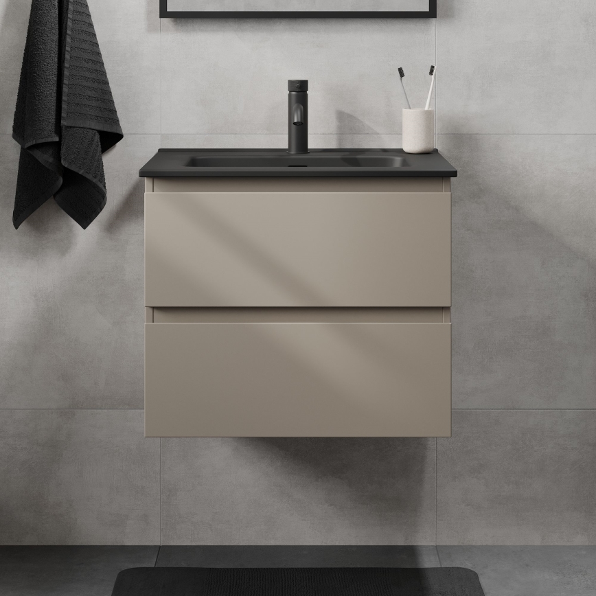 Kúpeľňová skrinka s umývadlom KENWOOD 61 cm marakesh/čierna