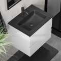 Kúpeľňová skrinka s umývadlom KENWOOD 61x52x45 cm biela/čierna