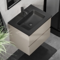 Kúpeľňová skrinka s umývadlom KENWOOD 61x52x45 cm marakesh/čierna