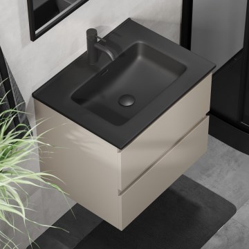 Kúpeľňová skrinka s umývadlom KENWOOD 61x52x45 cm marakesh/čierna