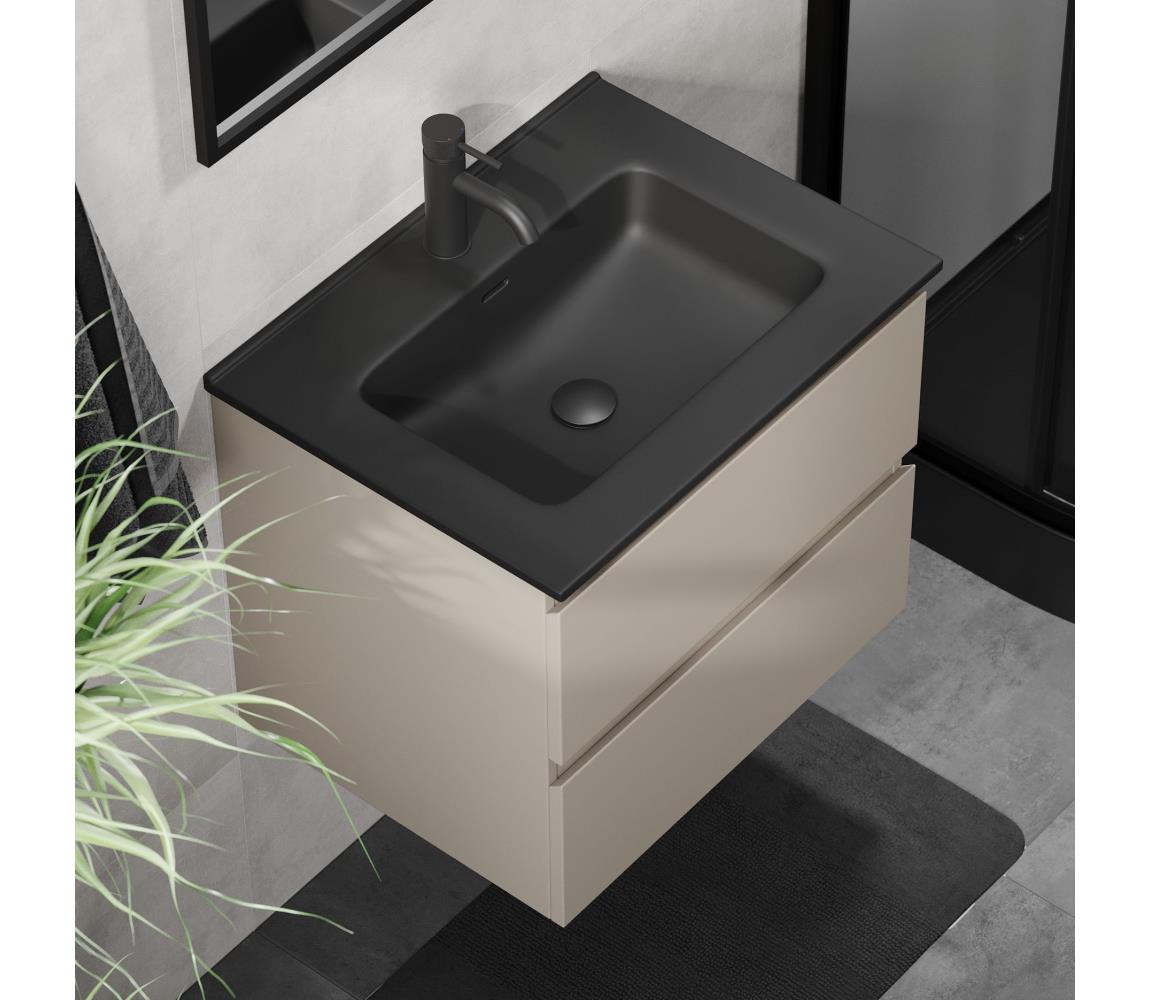 BATH DELUXE Kúpeľňová skrinka s umývadlom KENWOOD 61x52x45 cm marakesh/čierna BT0094+BT0126