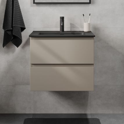 Kúpeľňová skrinka s umývadlom KENWOOD 61x52x45 cm marakesh/čierna