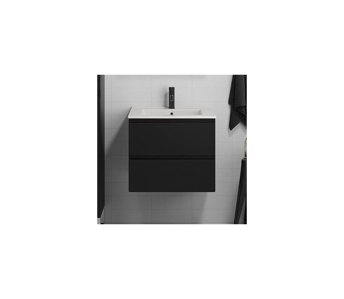 BATH DELUXE Kúpeľňová skrinka s umývadlom KENWOOD 61x52x47 cm čierna BT0097+BT0104