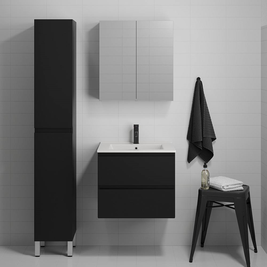 Kúpeľňová skrinka s umývadlom KENWOOD 61x52x47 cm čierna