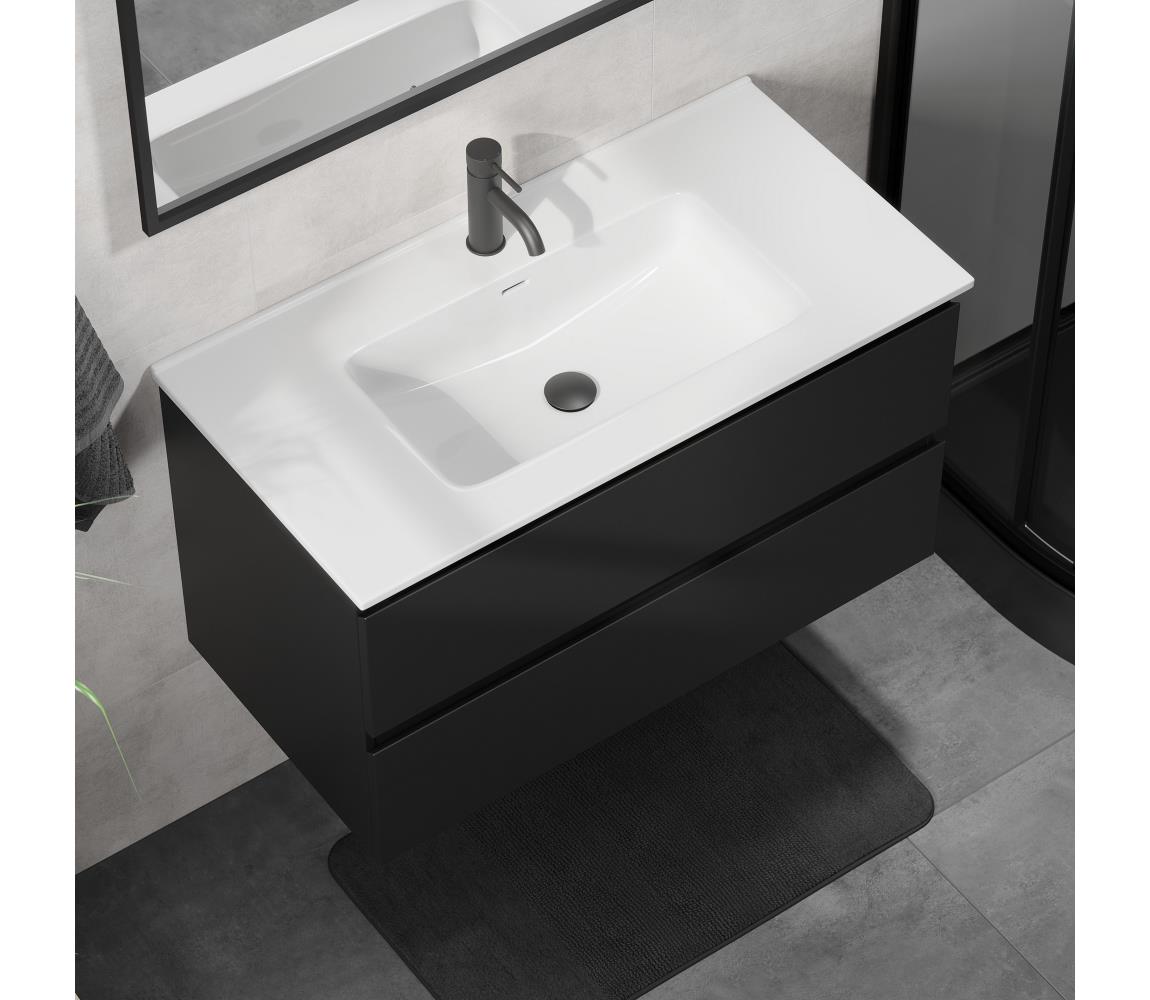 BATH DELUXE Kúpeľňová skrinka s umývadlom KENWOOD 91 cm čierna/biela BT0122+BT0230
