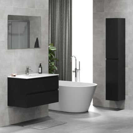 Kúpeľňová skrinka s umývadlom KENWOOD 91 cm čierna