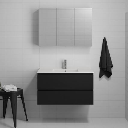 Kúpeľňová skrinka s umývadlom KENWOOD 91 cm čierna