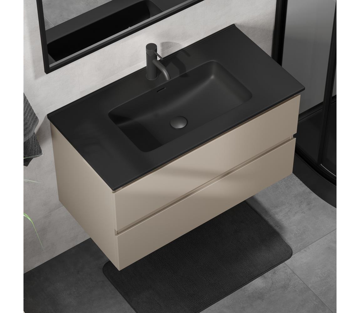 BATH DELUXE Kúpeľňová skrinka s umývadlom KENWOOD 91 cm Marakesh/čierna BT0123+BT0229