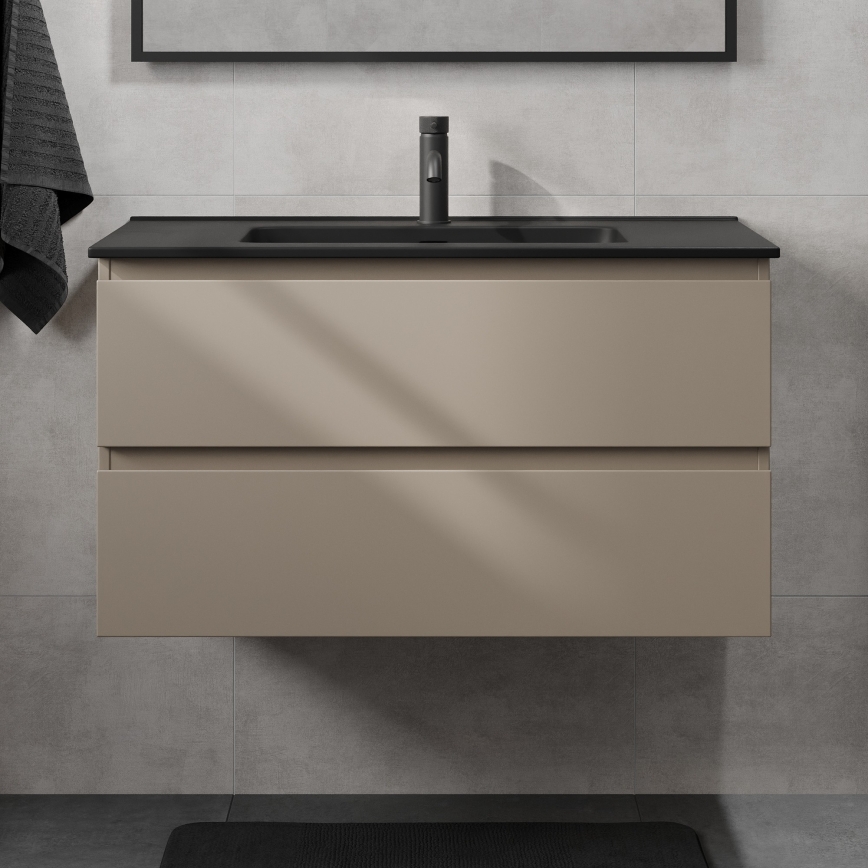 Kúpeľňová skrinka s umývadlom KENWOOD 91 cm Marakesh/čierna