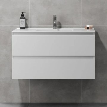 Kúpeľňová skrinka s umývadlom KENWOOD 91x50x47 cm biela