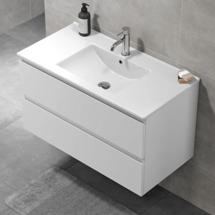 Kúpeľňová skrinka s umývadlom KENWOOD 91x50x47 cm biela