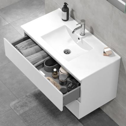 Kúpeľňová skrinka s umývadlom KENWOOD 91x50x47 cm biela