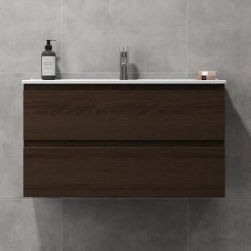 Kúpeľňová skrinka s umývadlom KENWOOD 91x50x47 cm orech