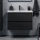 Kúpeľňová skrinka s umývadlom MOLDE 80x55x46 cm čierna