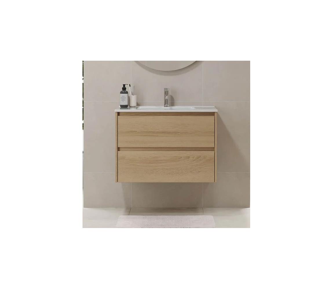 BATH DELUXE Kúpeľňová skrinka s umývadlom MOLDE 80x55x46 cm dub 77-080-11-86-00