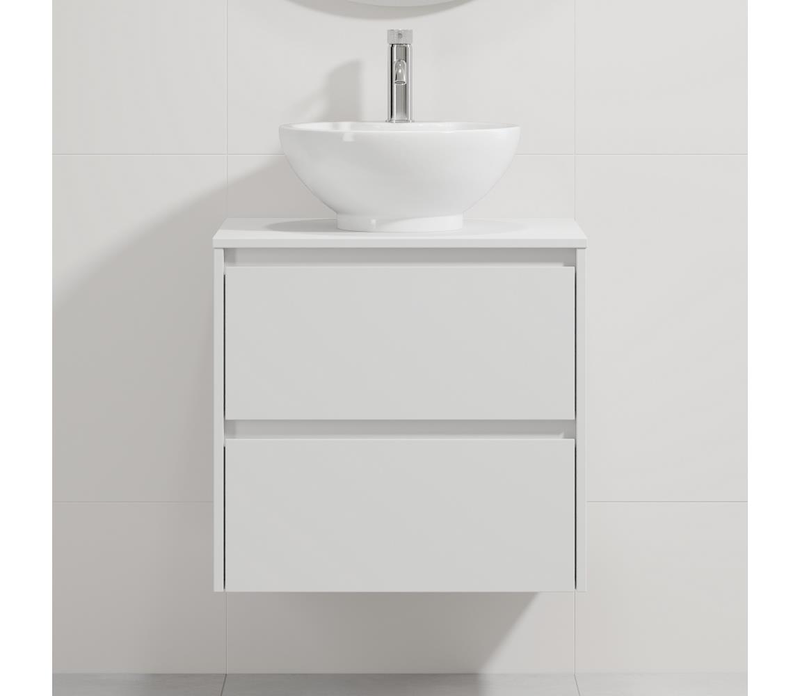 BATH DELUXE Kúpeľňová skrinka s umývadlom TRONDHEIM/DRAMMEN 60x57x46 cm biela BT0167+BT0145