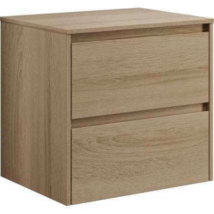 Kúpeľňová skrinka s umývadlom TRONDHEIM/DRAMMEN 60x57x46 cm dub/biela