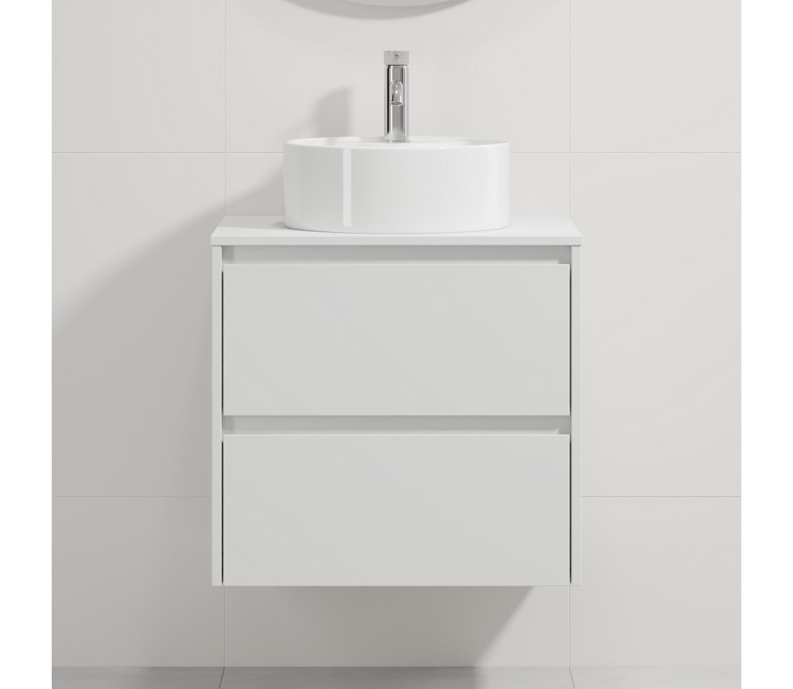 BATH DELUXE Kúpeľňová skrinka s umývadlom TRONDHEIM/VIKEDAL 60x57x46 cm biela BT0160+BT0145