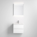 Kúpeľňová skrinka s umývadlom VIGO + LED nástenné zrkadlo s podsvietením LED/10W/230V IP44 biela
