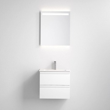 Kúpeľňová skrinka s umývadlom VIGO + LED nástenné zrkadlo s podsvietením LED/10W/230V IP44 biela