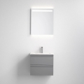 Kúpeľňová skrinka s umývadlom VIGO + LED nástenné zrkadlo s podsvietením LED/10W/230V IP44 sivá